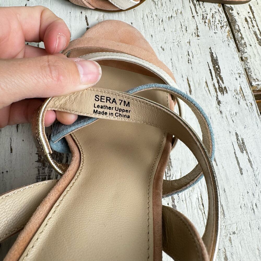 Botkier New York Sera Pump Block Heel Sandals Leather Strappy Size 7M - Picture 6 of 10